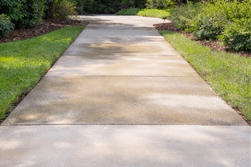 Pressure washed walkway